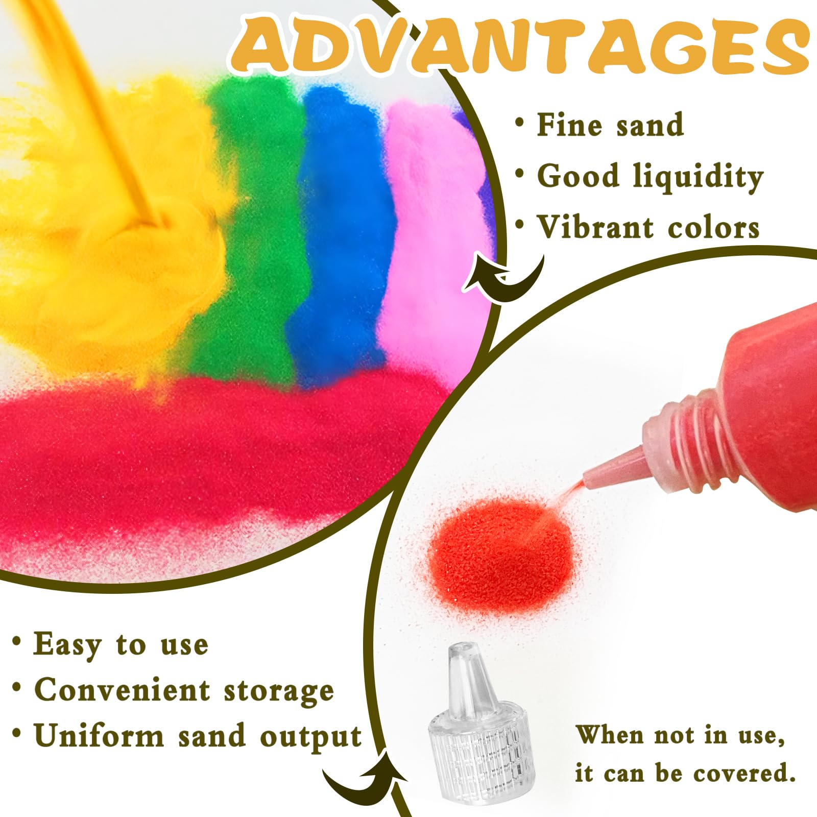 Amazon.co.jp: Zddaoole アートサンドキット 64個 24色 DIY サンド